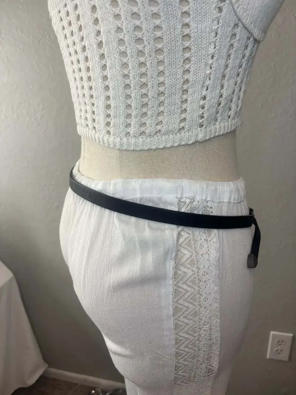 Double Buckle Western Leather Belt